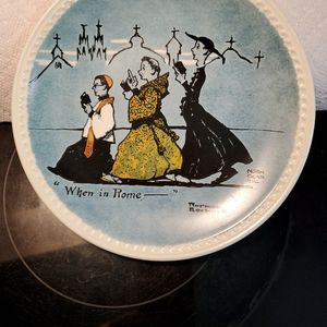 Norman Rockwell plate 8042E 7.62 DIA NEWELL POTTERY